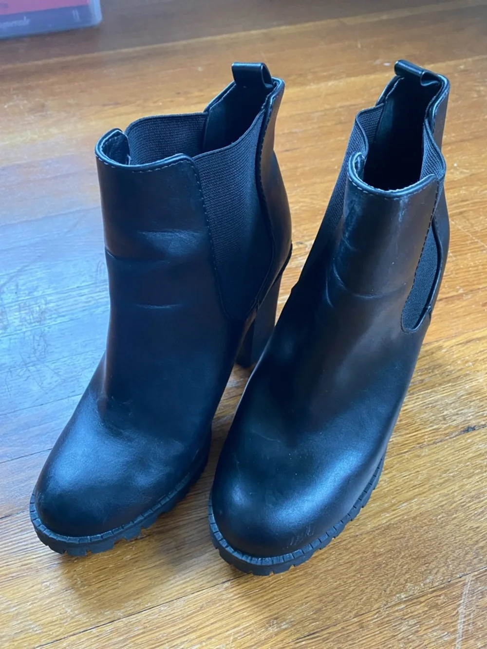 Black Chelsea Platform Ankle Boots - Women